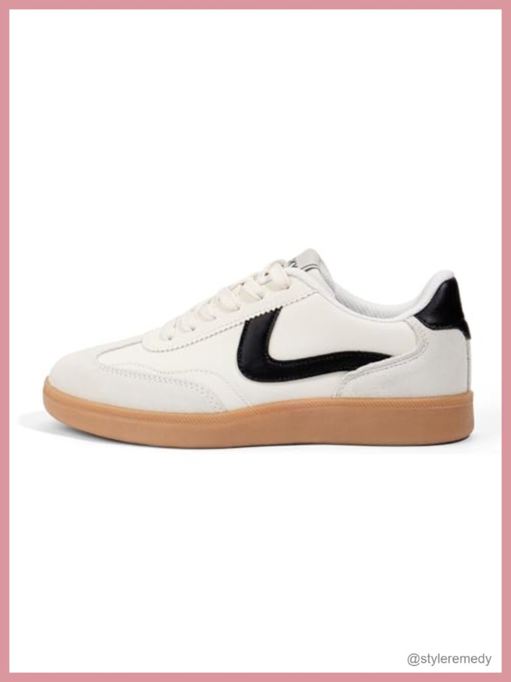 Classic Lace-Up Faux PU Leather Sneakers Cushioned Casual Walking Shoes